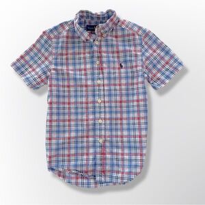 Boys Short Sleeve Ralph Lauren Button Down